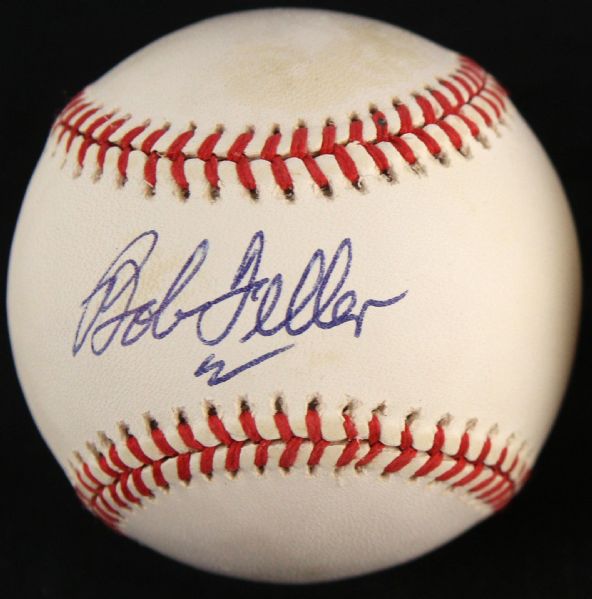 BOB FELLER SIGNED OAL BASEBALL