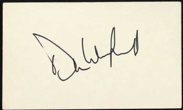DAVE WINFIELD SIGNED INDEX CARD