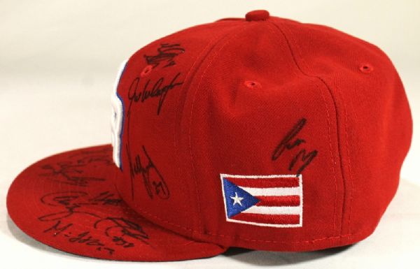 2013 PUERTO RICO WBC TEAM SIGNED OFFICIAL STYLE CAP PSA/DNA LOA