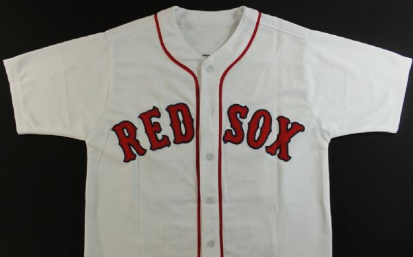 WADE BOGGS SIGNED RED SOX STAT JERSEY JSA