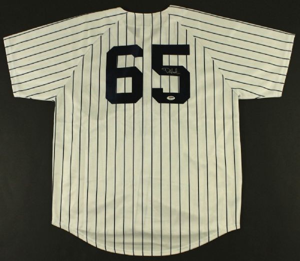 PHIL HUGHES SIGNED NEW YORK YANKEES JERSEY PSA/DNA