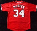 BRYCE HARPER SIGNED WASHINGTON NATIONALS JERSEY