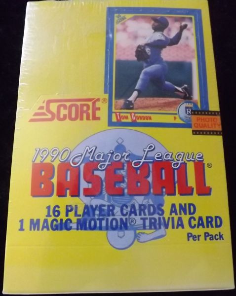 1990 SCORE MLB FULL BOX, 36 PACKS