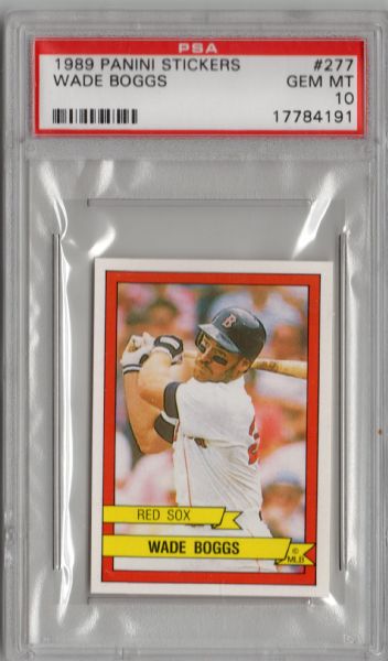 1989 PANINI STICKERS #277 WADE BOGGS GEM MINT PSA 10