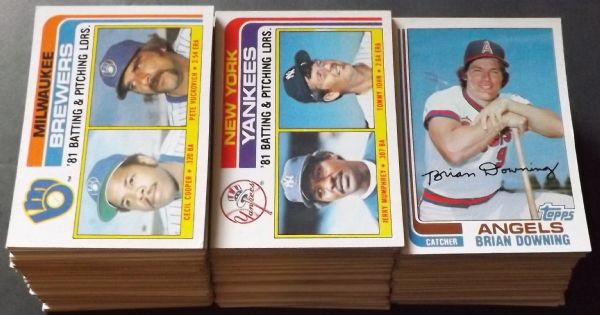 1982 TOPPS SET BUILDER 297 CARD LOT W/STARS