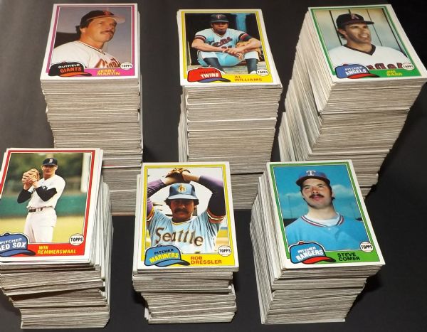 1981 TOPPS SET BUILDER HUGE APX. 1800 CARD DEALER LOT!