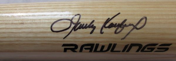 SANDY KOUFAX SIGNED RAWLINGS BASEBALL BAT