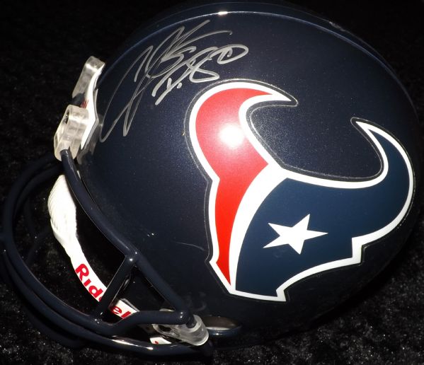 ANDRE JOHNSON SIGNED FULL SIZE TEXANS FOOTBALL HELMET