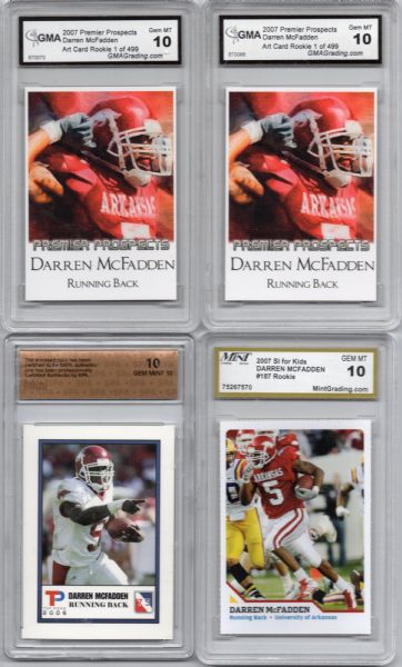 2006 2007 DARREN MCFADDEN GEM MINT GRADED ROOKIE LOT OF 8