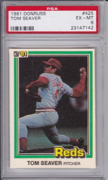 1981 TOPPS #425 TOM SEAVER PSA 6