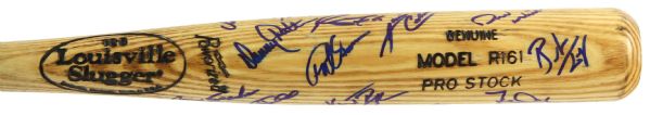 1998-99 DETROIT TIGERS TEAM SIGNED BASEBALL BAT 22 SIGNATURES JSA