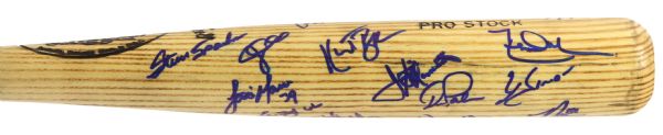 1998-99 DETROIT TIGERS TEAM SIGNED BASEBALL BAT 22 SIGNATURES JSA