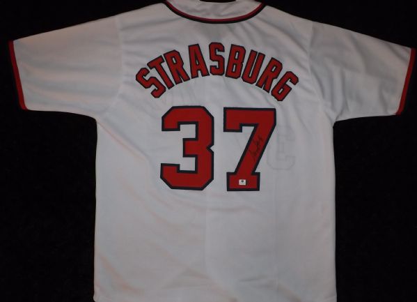 STEPHEN STRASBURG SIGNED WASHINGTON NATIONALS JERSEY