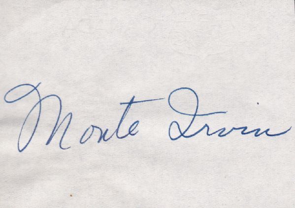 MONTE IRVIN CUT SIGNATURE