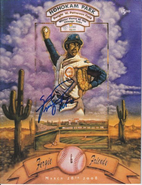 FERGIE JENKINS SIGNED & INSCRIBED PROGRAM