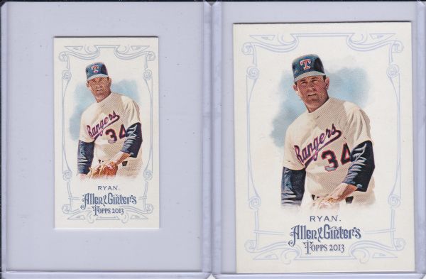 2013 TOPPS ALLEN & GINTER #344 NOLAN RYAN LOT STANDARD & MINI