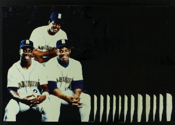 LOT OF 13 UNSIGNED KEN GRIFFEY, KEN GRIFFEY JR. & CRAIG GRIFFEY MARINERS 16X20 PHOTOS