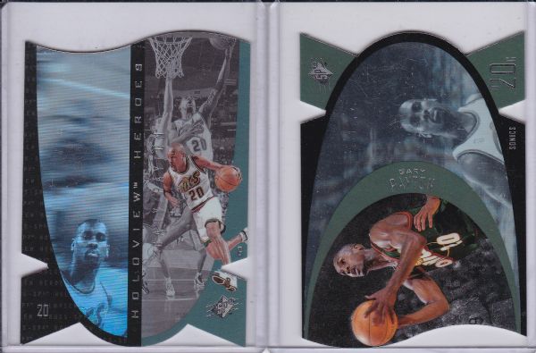 1997 SPX GARY PAYTON 2 CARD LOT