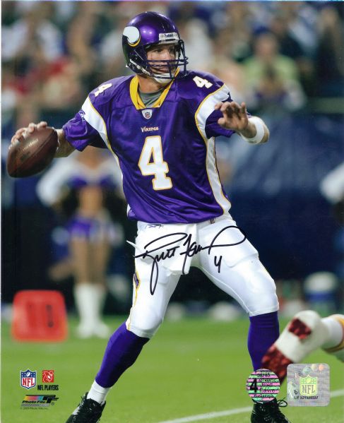 BRETT FAVRE SIGNED 8X10 PHOTO VIKINGS FAVRE COA