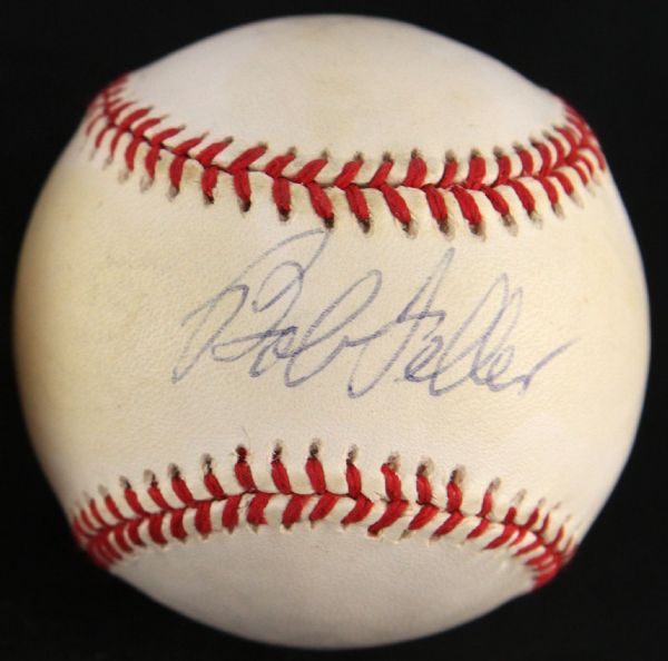 BOB FELLER SIGNED OAL BASEBALL