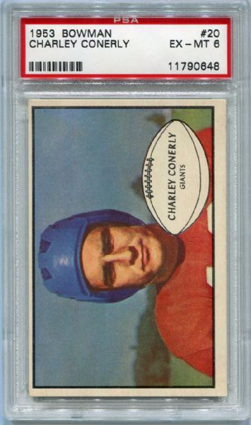 1953 BOWMAN #20 CHARLEY CONERLY PSA 6