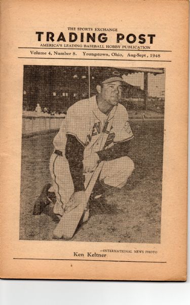 AUG-SEP 1948 THE SPORTS EXCHANGE TRADING POST KEN KELTNER BASEBALL PUBLICATION