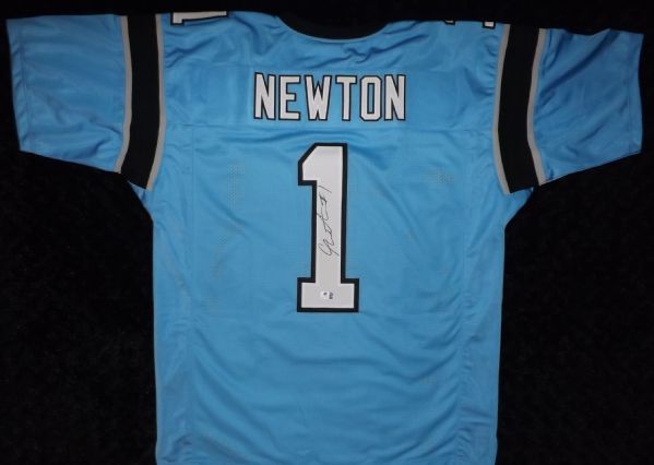 CAM NEWTON SIGNED CAROLINA PANTHERS JERSEY