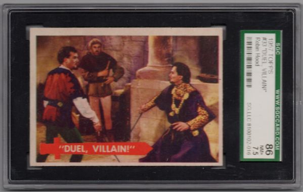 1957 TOPPS ROBIN HOOD #33 DUEL VILLAIN SGC 86