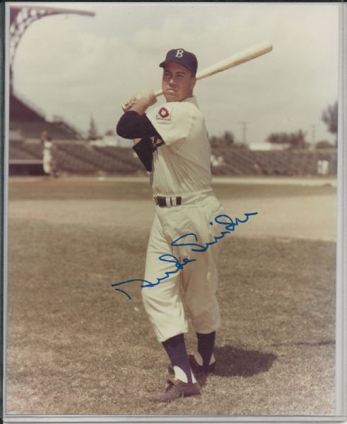 DUKE SNIDER SIGNED 8X10 PHOTO BROOKLYN DODGERS