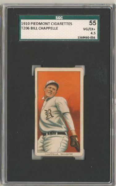 T206 1909-11 PIEDMONT 350/25 BILL CHAPPELLE SGC 55