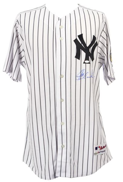 JOBA CHAMBERLAIN SIGNED YANKEES INAUGURAL SEASON JERSEY STEINER/MLB