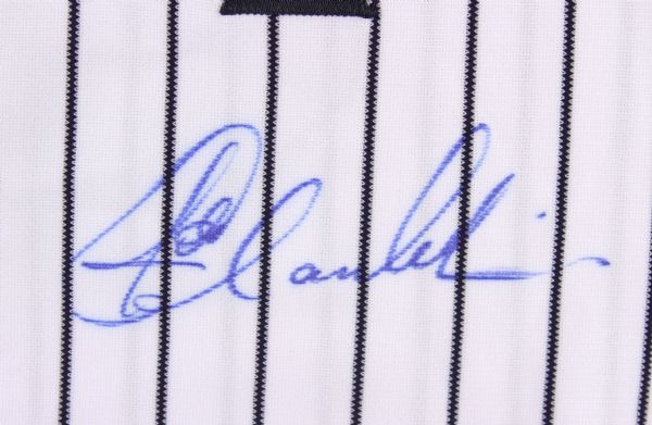 JOBA CHAMBERLAIN SIGNED YANKEES INAUGURAL SEASON JERSEY STEINER/MLB