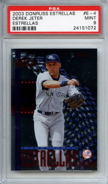 2003 DONRUSS ESTRELLAS #E-4 DEREK JETER MINT PSA 9