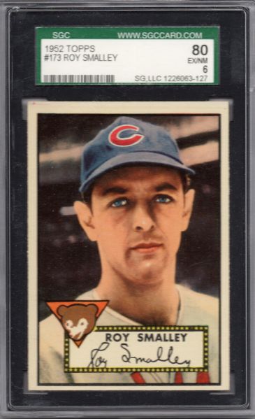 1952 TOPPS #173 ROY SMALLEY SGC 80