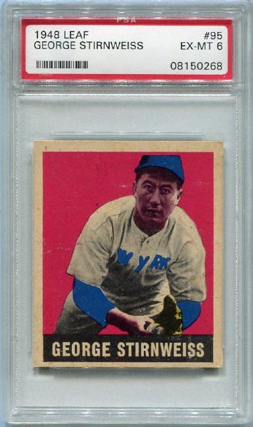 1948 LEAF #95 GEORGE STIRNWEISS PSA 6