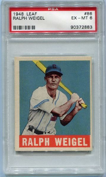 1948 LEAF #86 RALPH WEIGEL PSA 6