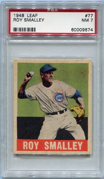 1948 LEAF #77 ROY SMALLEY PSA 7