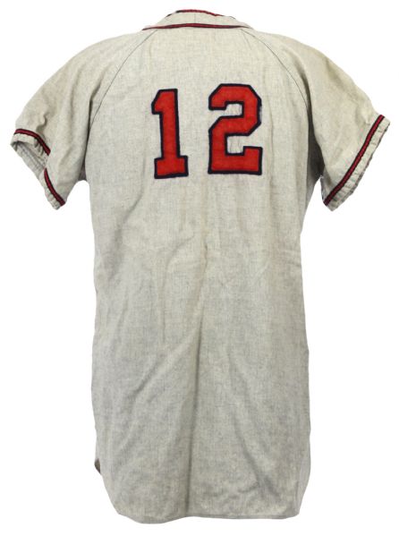 1958-66 WILSON GAME WORN FLANNEL BASEBALL JERSEY