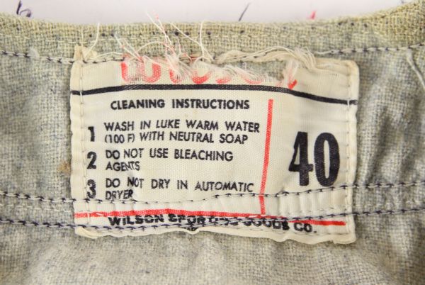 1958-66 WILSON GAME WORN FLANNEL BASEBALL JERSEY