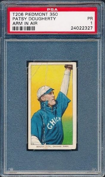 1909-11 T206 PIEDMONT 350 PATSY DOUGHERTY ARM IN AIR PSA