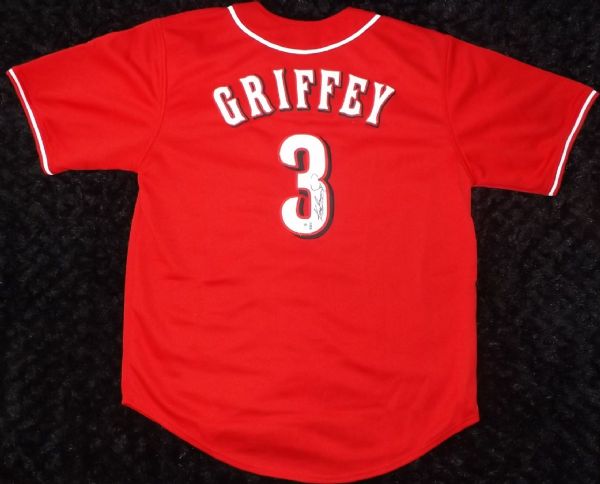 KEN GRIFFEY JR. SIGNED REDS JERSEY