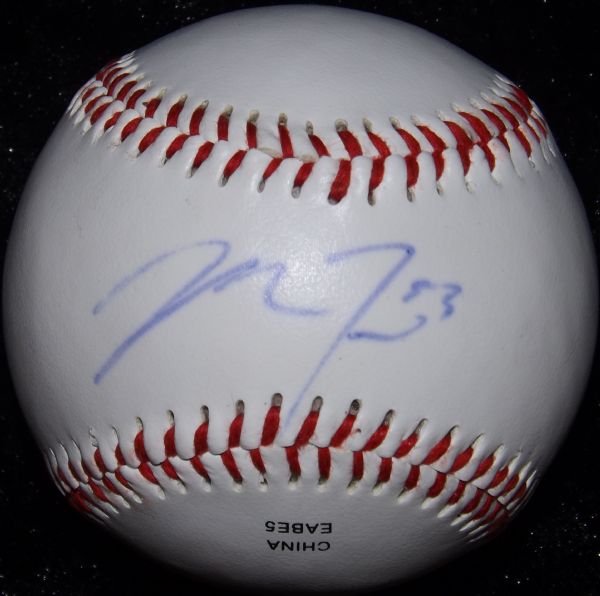 MIKE TROUT SIGNED RAWLINGS OL BASEBALL SWEET SPOT JSA!!