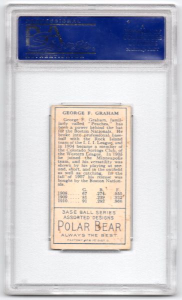 1911 T205 Geo. Graham PSA 7 CUBS Variation! Polar Bear Variation! None Higher!! 