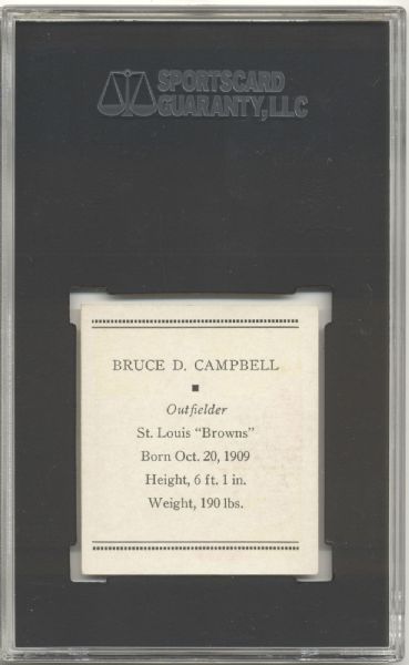 1933 TATTOO ORBIT BRUCE CAMPBELL SGC 82