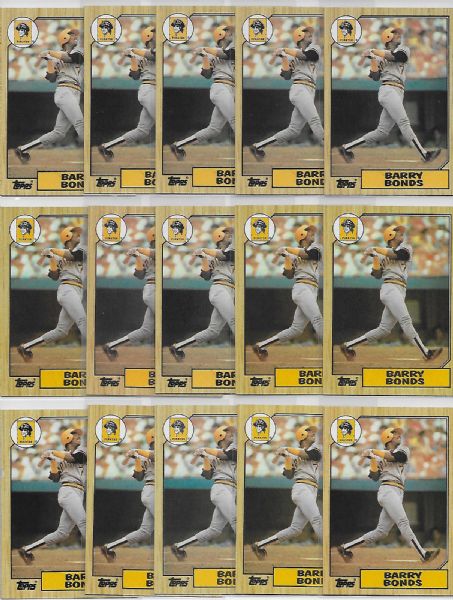 1987 TOPPS #320 BARRY BONDS ROOKIE LOT OF 225!