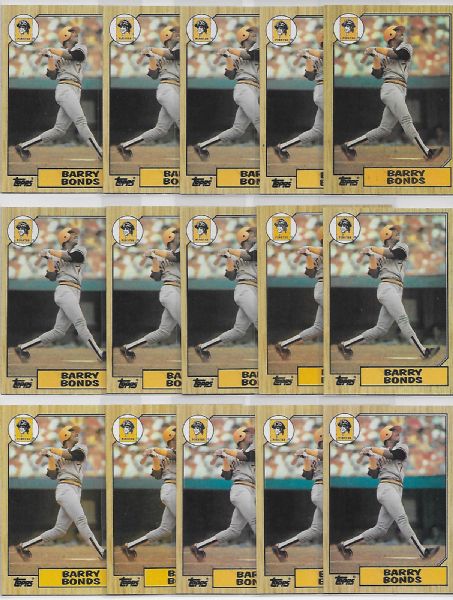 1987 TOPPS #320 BARRY BONDS ROOKIE LOT OF 225!