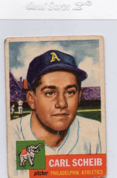 1953 TOPPS #57 CARL SCHEIB SHORT PRINT