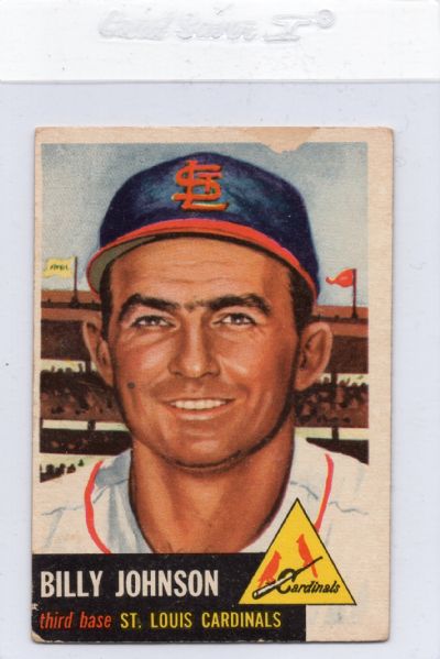 1953 TOPPS #21 BILLY JOHNSON CARDINALS SHORT PRINT!