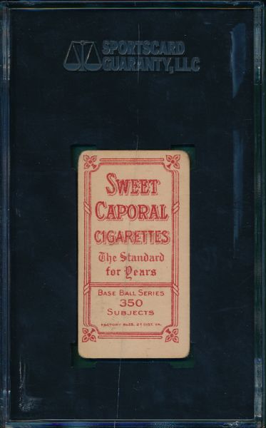 1909-11 T206 SWEET CAPORAL PEACHES GRAHAM SGC 35