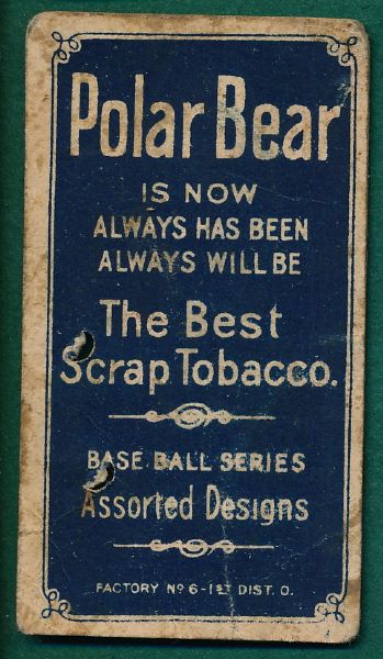 1909-11 T206 POLAR BEAR CHARLIE RHODES